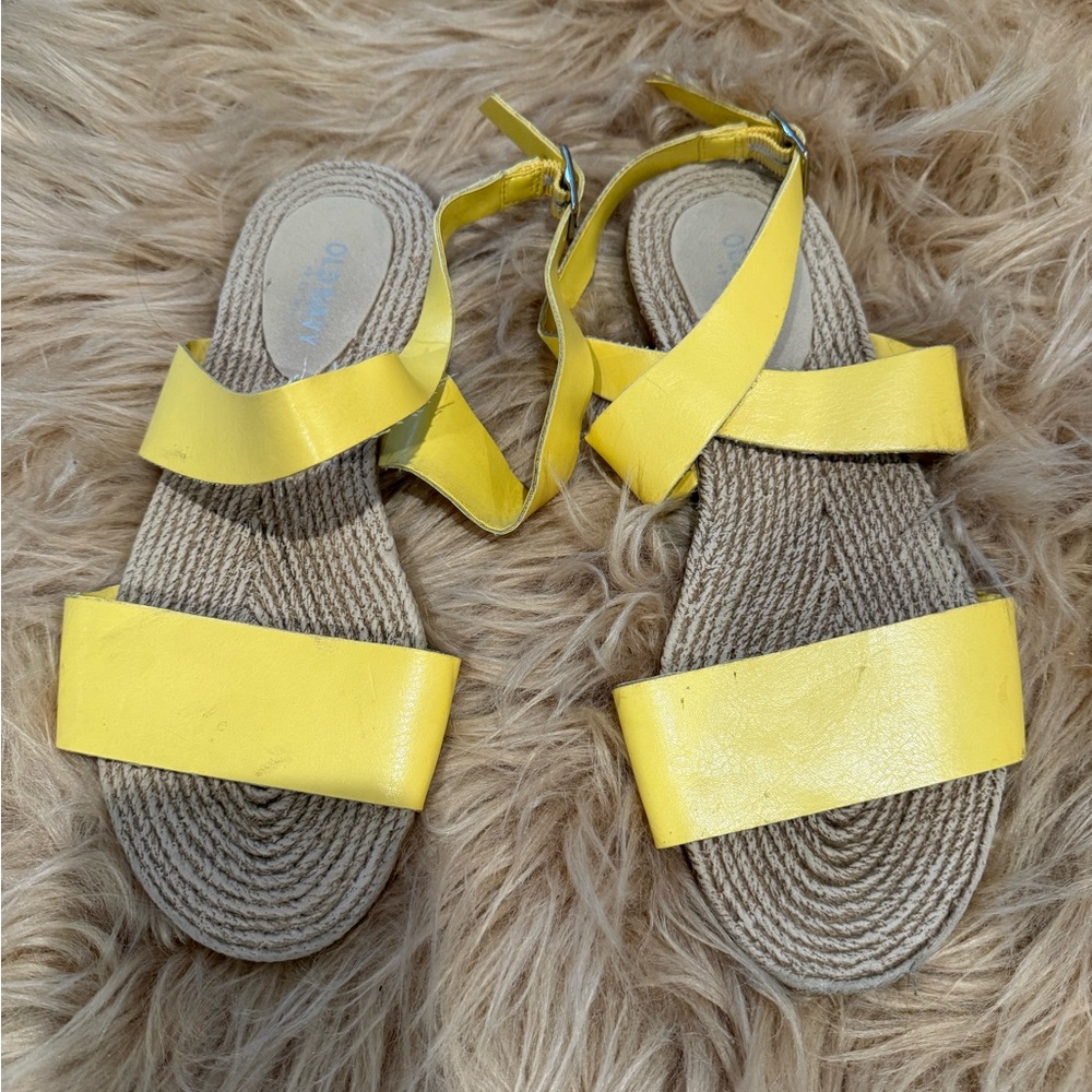 Old Navy Yellow Strappy Sandals